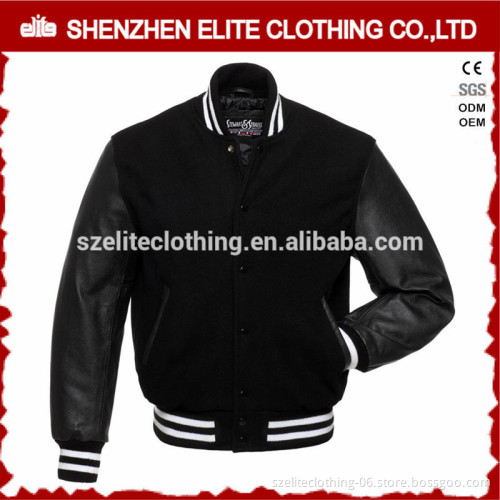 2017 plus size letterman varsity jackets genuine leather sleeves